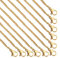 30 Stück Halskettenketten, 2 mm, vergoldet, Edelstahl, Gliederkette, Halskette für DIY-Schmuckherstellung, Zubehör (61 cm)