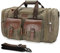 Wildroad 50 l Reisetasche, erweiterbar, Segeltuch, echtes Leder, verbesserte Übernachtung, Wochenendtasche, Handgepäcktasche, Vintage-Grau, Large-50L, Klassisch