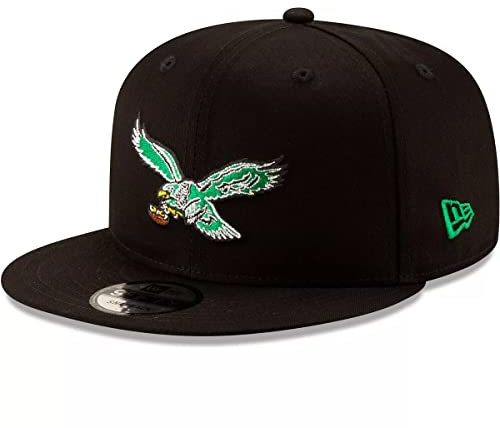 New Era NFL 9FIFTY Throwback Logo verstellbare Snapback Mütze Cap Einheitsgröße, Philadelphia Eagles Historic Logo, Einheitsgröße