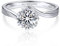 Personalisierter Moissainte Ring Frauen, 2 Karat Verlobungsring Damen Promise Ring Wedding Ring mit GRA Zertifikat Geschenk für Frauen -Größe61
