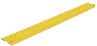 DEFENDER Xpress Drop-Over Kabelbrücke - Kabelschutz für schnelle Kabelabdeckung bei Homeoffice, Gaming, Heimkino, Werkstatt, einfach auflegen, gelb, 40 mm Breite, Höhe 4 cm