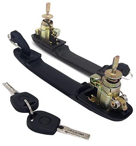 PULJIM 2 STÜCKE Vorderseite Links rechts Türgriff mit Verriegelungsfass 33mm Pin Länge Fit for Ford Galaxy 1995-2006 6K0837205 6K0837206 Auto-Schließzylinder mit Schlüssel