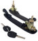 PULJIM 2 STÜCKE Vorderseite Links rechts Türgriff mit Verriegelungsfass 33mm Pin Länge Fit for Ford Galaxy 1995-2006 6K0837205 6K0837206 Auto-Schließzylinder mit Schlüssel