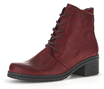 Gabor Damen Schnürstiefeletten, Frauen Schnürboots,Wechselfußbett,Best Fitting,Winterschuhe,gefüttert,Stiefel,Bootee,Dark-red,38 EU / 5 UK