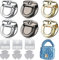 Fizdoqg Verschluss Schloss für Tasche 6 Stück Steckschloss für Taschen Metall Taschenverschluss Drehverschlüsse für Handtaschen für Leder Tasche Portemonnaie Geldbörse DIY, 3 Farben