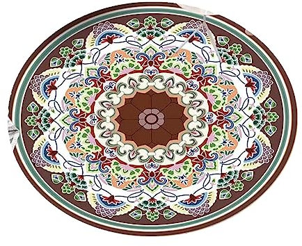 YATOLA Runden Kinderteppich Teppich Kinderzimmer Babyteppich Schlafzimmer Wohnzimmer Küche Fußmatten Gymnastikmatte Wurf Kinderspiel Krabbel Matte Spielmatte Böhmen Grün Lila(Grau2 100x100CM)