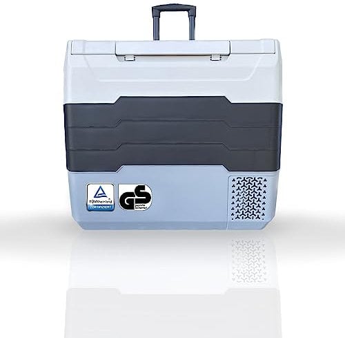 RGBer® TG-Serie| Auto Kühlbox, Kompressor Kühlbox 50 Liter, 2in1 Doppelzone Kühl- & Gefrierfach, 12/24 V 230V Kühlung bis -20 °C für Auto, LKW, Camping.