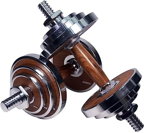 Kurzhanteln Hanteln Hantel Aus Walnussstahl, Herren-Heimfitnessgerät Für Üben Der Armmuskulatur, Griff Aus Walnussholz Hantel Workout