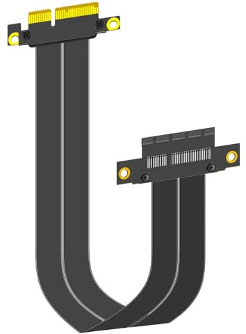 GLOTRENDS 300mm PCIe 3.0 X4 Riser Cable for M.2, WiFi, Firewire, USB, Sound Cards, etc