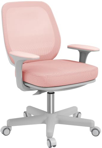 Vinsetto Sedia Ufficio Ergonomica ad Altezza Regolabile Rosa