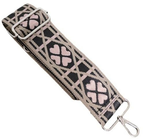 Breiter Taschengurt Schultergurt Tragegurt 5cm Breite Tasche Schulterriemen für Crossbody Bag Gurt (Klee Rosa)