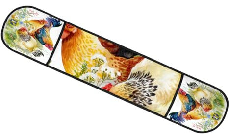 Doppelter Ofenhandschuh, Huhn und Hahn im Gras, hitzebeständig, Ofenhandschuhe, für Zuhause, Küche, Kochen, Backen, Ofenhandschuh