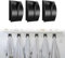 HJIAMA 3 Stück Schwarz Handtuchhalter, Anti-Kollisions-Design, Selbstklebende Installation, Wandmontage, Eisen, Modern Elegant, J-Form, Küchen- und Badezimmer-Handtuchhaken
