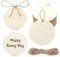 40 Stücke Holzscheiben mit Loch 7.5cm Holzscheiben Klein Holzanhänger Holzanhänger Natürliche Holz Scheiben Basteln für DIY Handwerk Malen Beschriften Streudeko Hochzeit Weihnachten