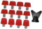 Milageto 12x Tacos para botas de fútbol, accesorios para zapatillas de atletismo, tornillos de rosca M6 de 8 mm y 11 mm, tacos para botas de fútbol, tacos para, Rojo