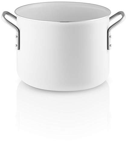 Eva Trio | White Line Topf 4,8 l 20 cm keramischer Slip-Let®-Antihaftbeschichtung |Perfekt für eine große Portion Suppe, Schmorgerichte, das Kochen eines Suppenhuhns oder hausgemachter Brühe | White