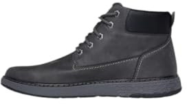 Skechers Garlan Deno, Botas Cortas al Tobillo Hombre, Charcoal Synthetic, 41 EU