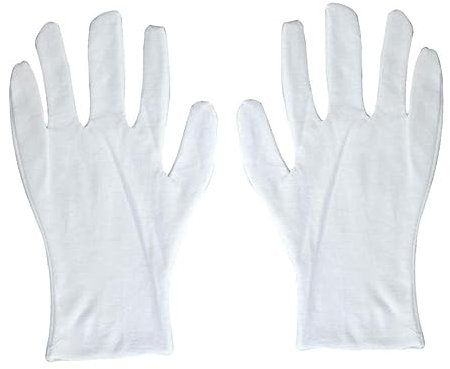 DRESSOOS 6er-pack Weiße Baumwollhandschuhe – Größe M Für Herren Arbeitshandschuhe Für Die Industriefabrik Elastisch Und Verdickt Modische Paradehandschuhe