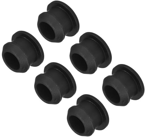QUARKZMAN Silikonstopfen Silikon Lochstopfen Gummistopfen Blindstopfen Abdeckstopfen Flush Typ Panel Rund für wasserdichte Dichtungsstopfen 10,5 mm Durchmesser Schwarz, Packung mit 6