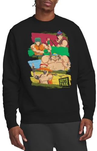 South Park Anime Crew Sweatshirt, Black, XX-Large