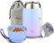 Milu® Thermobehälter für Essen 800ml, Edelstahl, Thermo Lunchbox, Suppenbehälter to go, Thermobox, Thermodose zum Warmhalten Suppen, Babybrei, Speisebehälter, breiwärmer unterwegs, Blau Violett 800ml