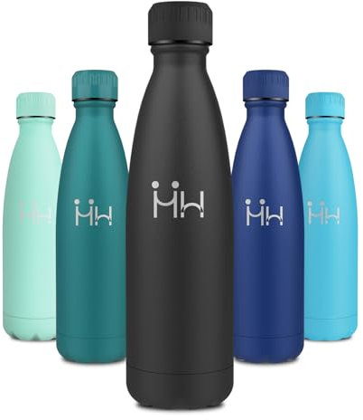 Botella Agua Acero Inoxidable 750ml, Termo Agua sin BPA, Botella Termo Reutilizable, Cantimplora Termica con Doble Pared, Botella Termica para Oficina, Escuela, Yoga, Deporte, Senderismo, Aire Libre