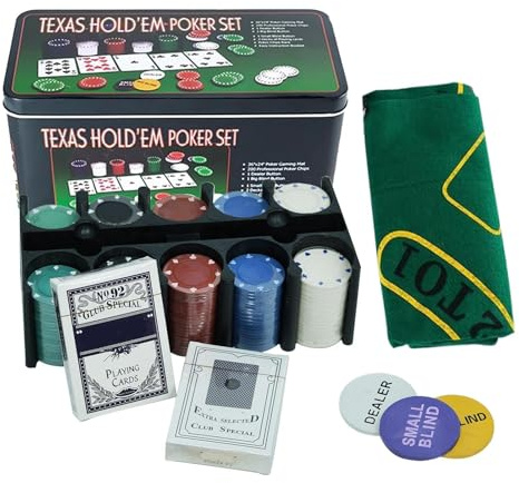 Pokerspiel | Kartenspiel für Texas Hold'em, Robustes multifunktionales Zubehör für Würfelspiele zu Hause auf Reisen