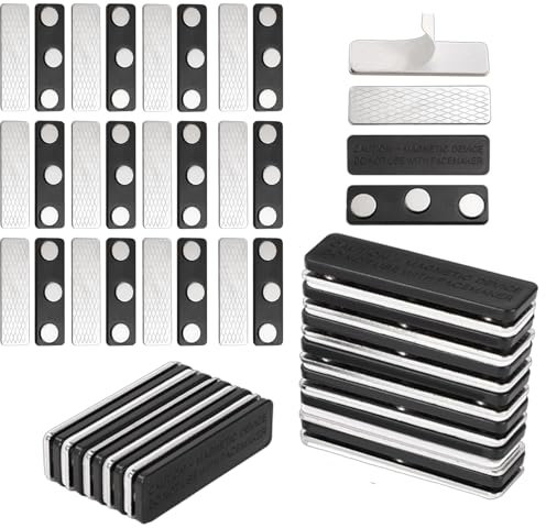 12 Pcs Curtain Magnets, 45 * 13mm Adhesive Magnets for Blinds Windows, Magnet for Curtains, Magnetic Clips for Shower Blackout Blinds, Black Wall Magnet for Home and Office Use