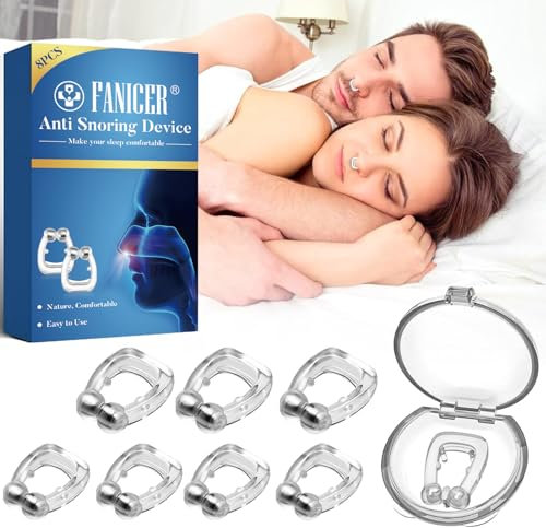 8 Stück Nasenspreizer Gegen Schnarchen Stopper, Wiederverwendbares Schnarchstopper Anti Schnarch Nasenclip, Anti Snoring,Verhindern Schnarchen Verbesserung der Atmung, für Ruhigen Schlaf