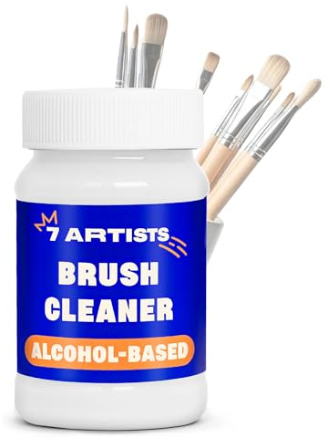 7 Artists Paint Brush Cleaner Liquid 100 ml – Solvent-Based Paint Brush Cleaner for Acrylic Paint Brushes | Paintbrush Restorer | Art Brush Cleaner & Care for Artist Paint Brushes