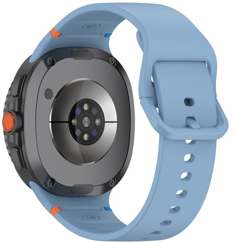 SMYAOSI Correa para Galaxy Watch 8 Ultra 2/Galaxy Watch8 40mm 44mm Watchband, Silicona Pulsera de Repuesto de Ajustable Strap para GalaxyWatch 8 Classic Smartwatch Accesorios (Azul)
