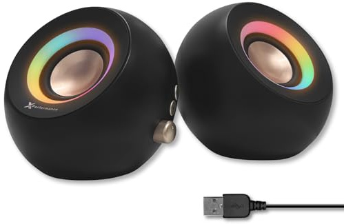 X9 Performance Computer Speakers for Desktop PC - Bluetooth, Aux, and USB Speakers with RGB Lighting for Desk Top, Laptops, Tablet