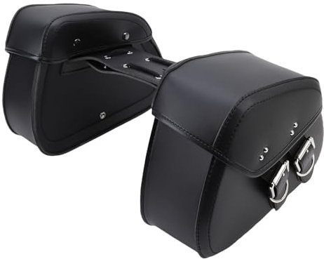 Oreilet Motorrad -Satteltaschen, 16L PU Motorcycle Side Tool Sattelbeutel, Fahrradgepäckaufbewahrungsbeutel Wasserdicht über Satteltasche Slant Beutel Packierbox