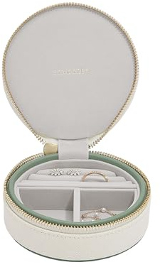Stackers Seafoam Wave Round Travel Jewellery Box