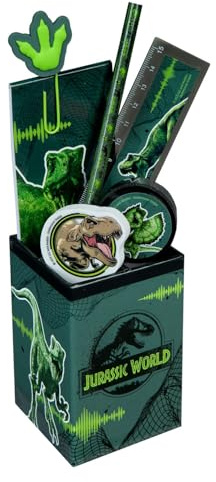 Undercover Jurassic World Schreibtischset - 6-teilig - T-Rex Schreibwaren Set