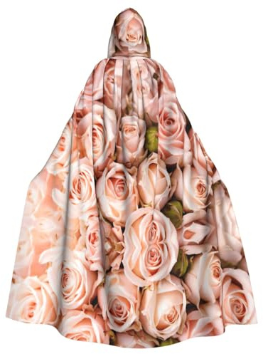 EWQrtyy Roses Unisex Kapuzenumhang mit Kapuze, lang, Cosplay, Kostüm, Zauberer, Umhang, Party