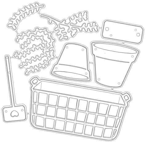 3D Planter & Garden Metal Cutting Dies Set for Card Making & Scrapbooking - Includes Pots, Plants, Fence, Shovel, Tags for DIY Greeting Cards, Journal, Home Decor