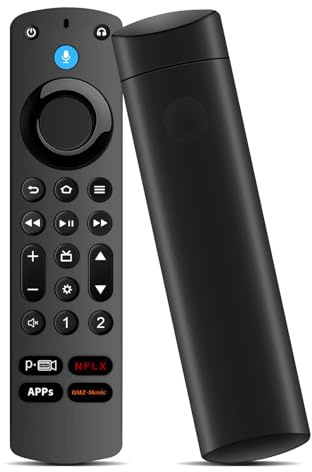 Telecomando vocale con ricerca vocale e tasti di accesso rapido, telecomando TV Bluetooth adatto per Smart TV Stick (2° Gen, 3° Gen, Lite, 4K, 4K Max) e Smart TV Cube