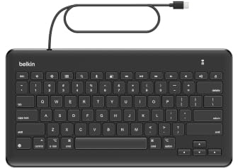 Belkin Wired Keyboard for iPad A16 / 10th Generation w/USB C Connector - Full-Size Keyboard, Plug‑and‑Play - Durable iPad Accessory for Schools, Offices, Travel - No Batteries Required