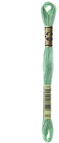 DMC 117-563 Six Stranded Cotton Embroidery Floss, Light Jade, 8.7-Yard