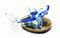 Hai Mini Hellblau - Miniatur Figur aus Glas Blauer Haifisch - Fisch Glastier Glasfigur Deko Setzkasten Vitrine