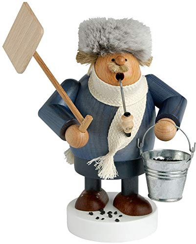 Rudolphs Schatzkiste Räuchermann Schneeschipper mit Eimer BxTxH= 13x10x19cm NEU Rauchen Rauchfigur Rauchmann Räucherfigur Räucherkerze Smoker Kerze Figur Mann Holz Seiffen Erzgebirge Holz Schnee