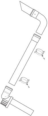 Baxi 720622901 Black Multifit Plume Displacement Terminal Kit with