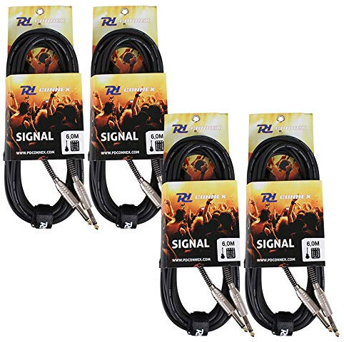 4x PD Connex Female XLR To Male XLR DMX Lighting Cables 6m