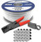 ARLI HD Sat Kabel 100 m Koaxialkabel 135 dB Koaxial 5-fach geschirmt inkl. Kompressionszange Abisoliermesser 20 x F Kompressionsstecker Satkabel TV Antennenkabel Koax 4K