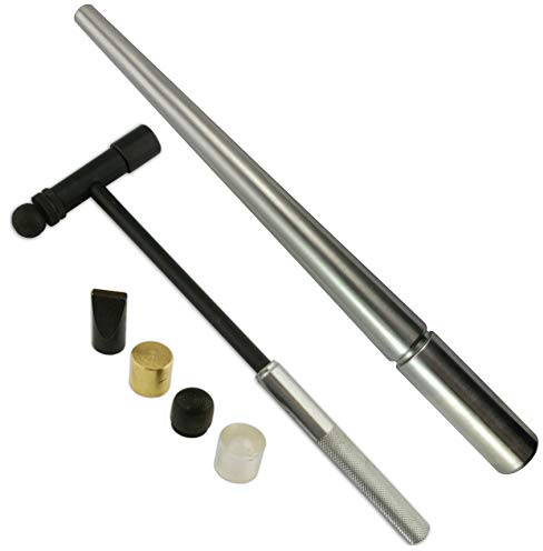 PLAIN STEEL MANDREL & 6 PART HAMMER : Ring Precision Interchangeable Head Jewellery Watch Craft (905)
