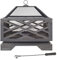 La Hacienda Brooklyn Feuerkorb - Feuerschalen für den Garten - Feuerstelle Outdoor & Feuertonne - Feuerschale mit Grillrost aus hochwertigem Stahl - Feuerkorb für den Garten - 66x66x55 cm