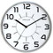 Unilux Wanduhr pop 28,5cm in grau, großes Ziffernblatt, lautlos, ohne Ticken