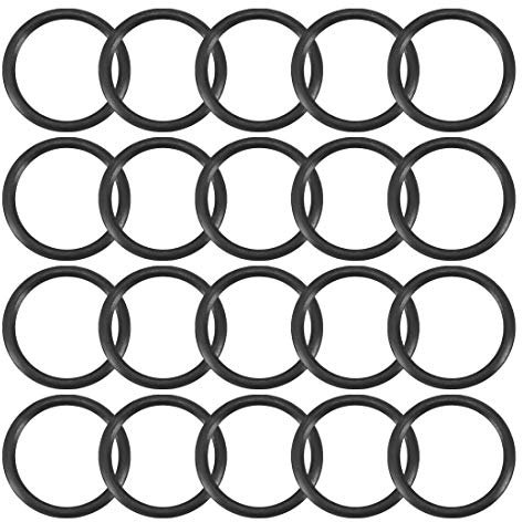 sourcing map 20 Stück O Ring Dichtungsringe Gummidichtung 5 mm AD 4 mm ID 0,5 mm Nitrilgummi NBR Unterlegscheibe Dichtungssatz für Dichtungselemente Hahnanschluss Reparatur Auto