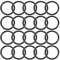 sourcing map 20 Stück O Ring Dichtungsringe Gummidichtung 5 mm AD 4 mm ID 0,5 mm Nitrilgummi NBR Unterlegscheibe Dichtungssatz für Dichtungselemente Hahnanschluss Reparatur Auto